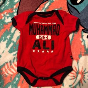 Red Muhammad Ali Baby Bodysuit